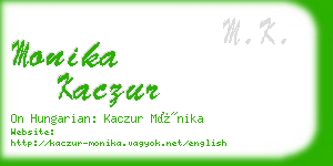 monika kaczur business card